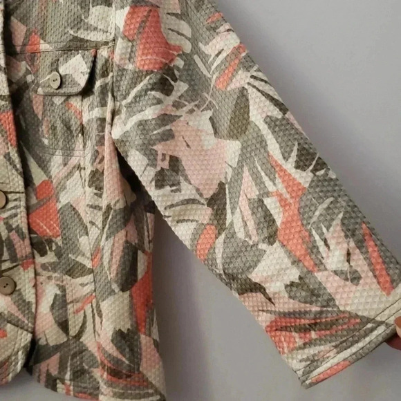 Ruby Rd. | Jacket | Size 8 | Pink, Green, Taupe - Picture 3 of 7